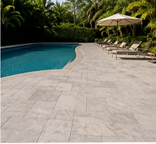 Pool deck paver installation in Kent County, Delaware